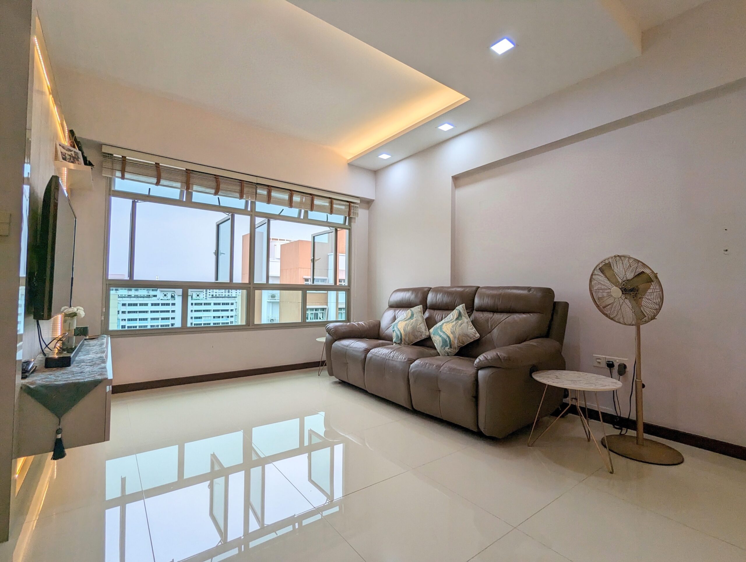 Layout of the Tampines 4-room HDB flat the couple sold before restructuring into two properties